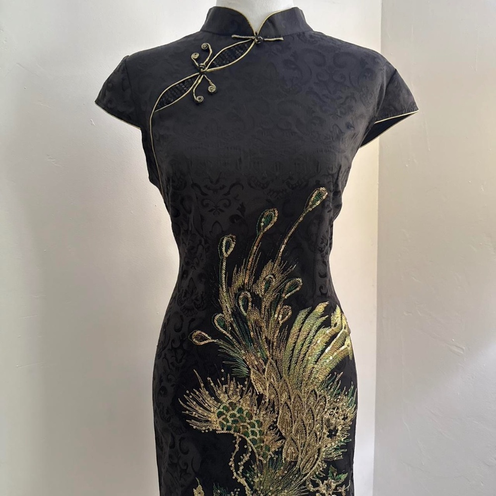 Black Gold Chinese Style Dress
